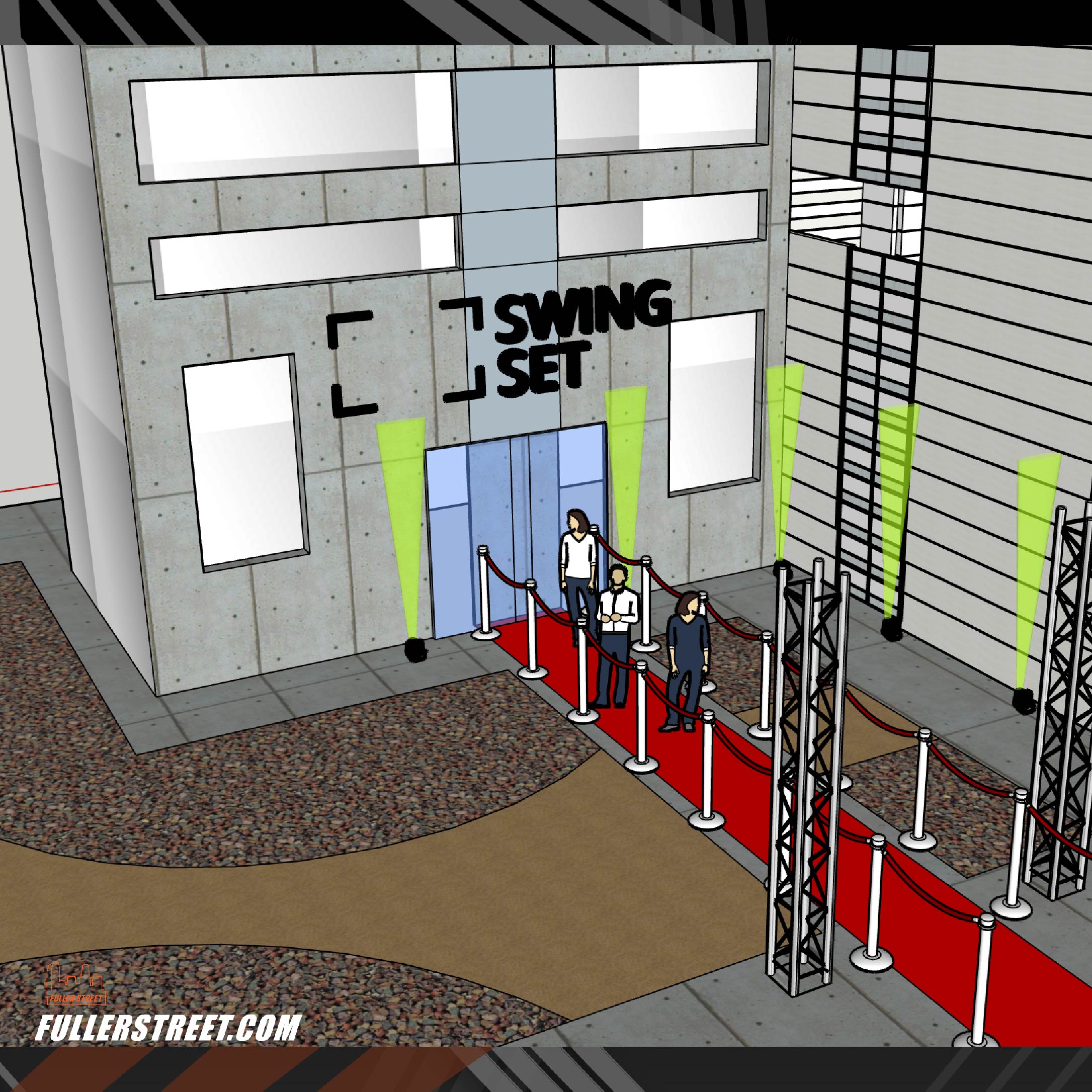 Fuller Street Event Renderings for 360 Event Management and Experiential Marketing