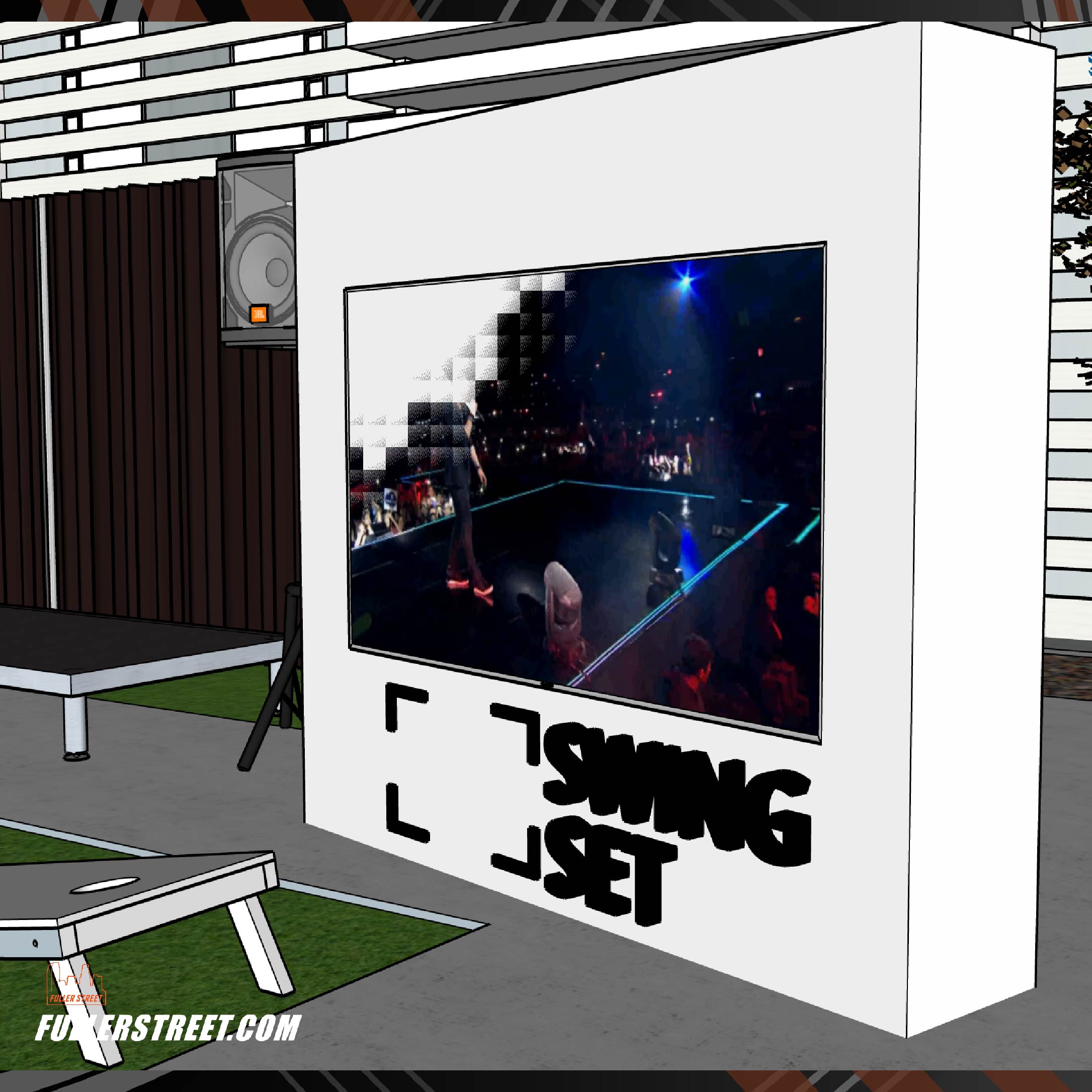 Fuller Street Event Renderings for 360 Event Management and Experiential Marketing