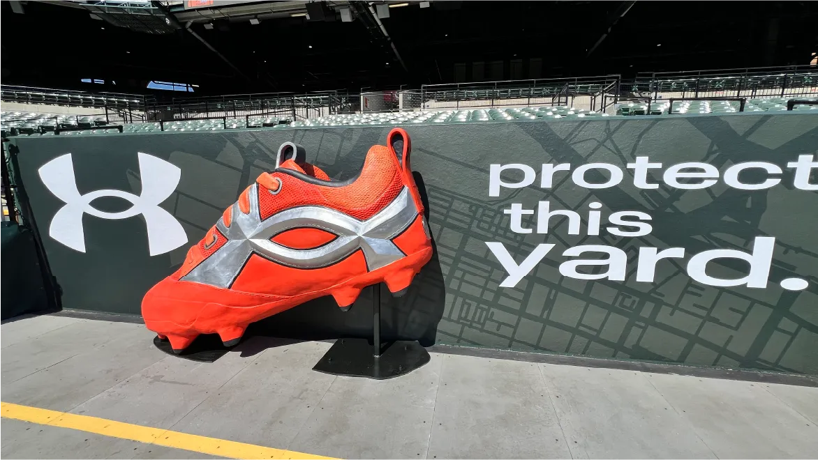 Under Armour Reveals New Cleat on Home Run Porch at Camden Yards