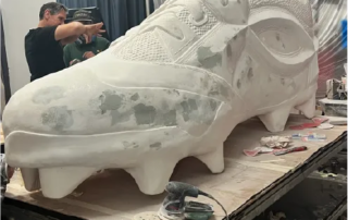 Fuller Street discusses final design details for Under Armour Cleat for Baltimore Orioles Home Run Porch at Camden Yards