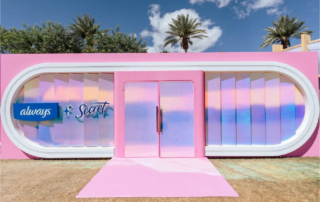 Exterior of Always Secret Refresh Room at Coachella