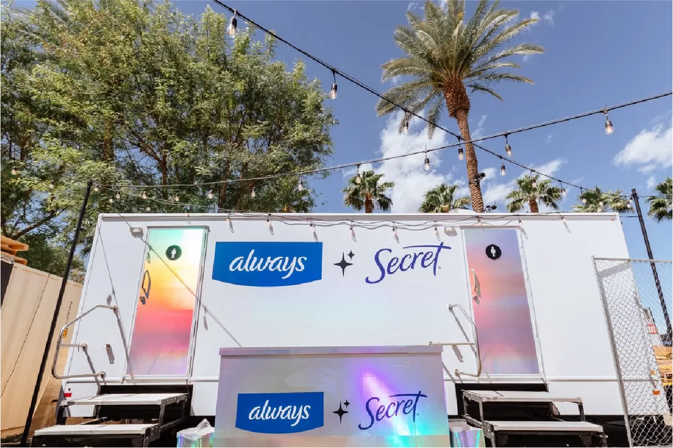 Exterior of Always Secret Refresh Room Porta Party at Coachella