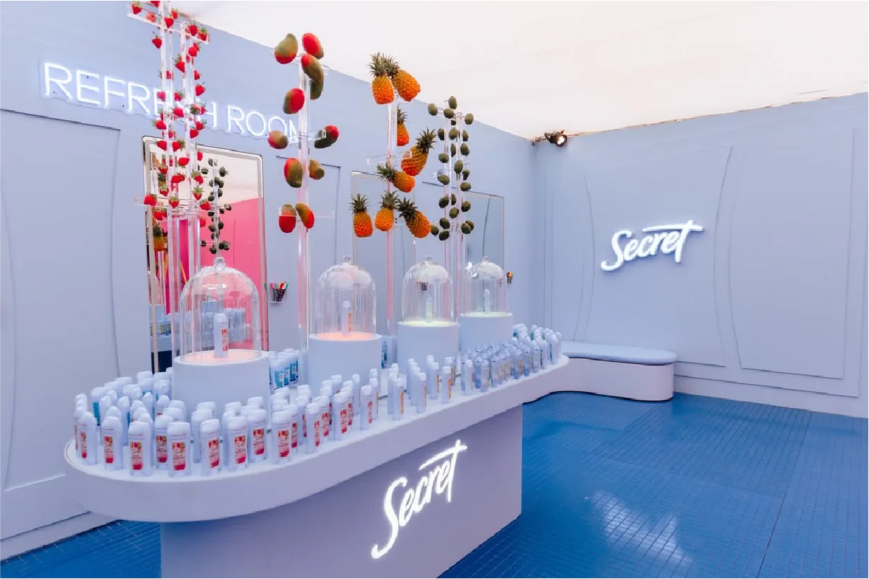 Interior of Always Secret Refresh Room at Coachella
