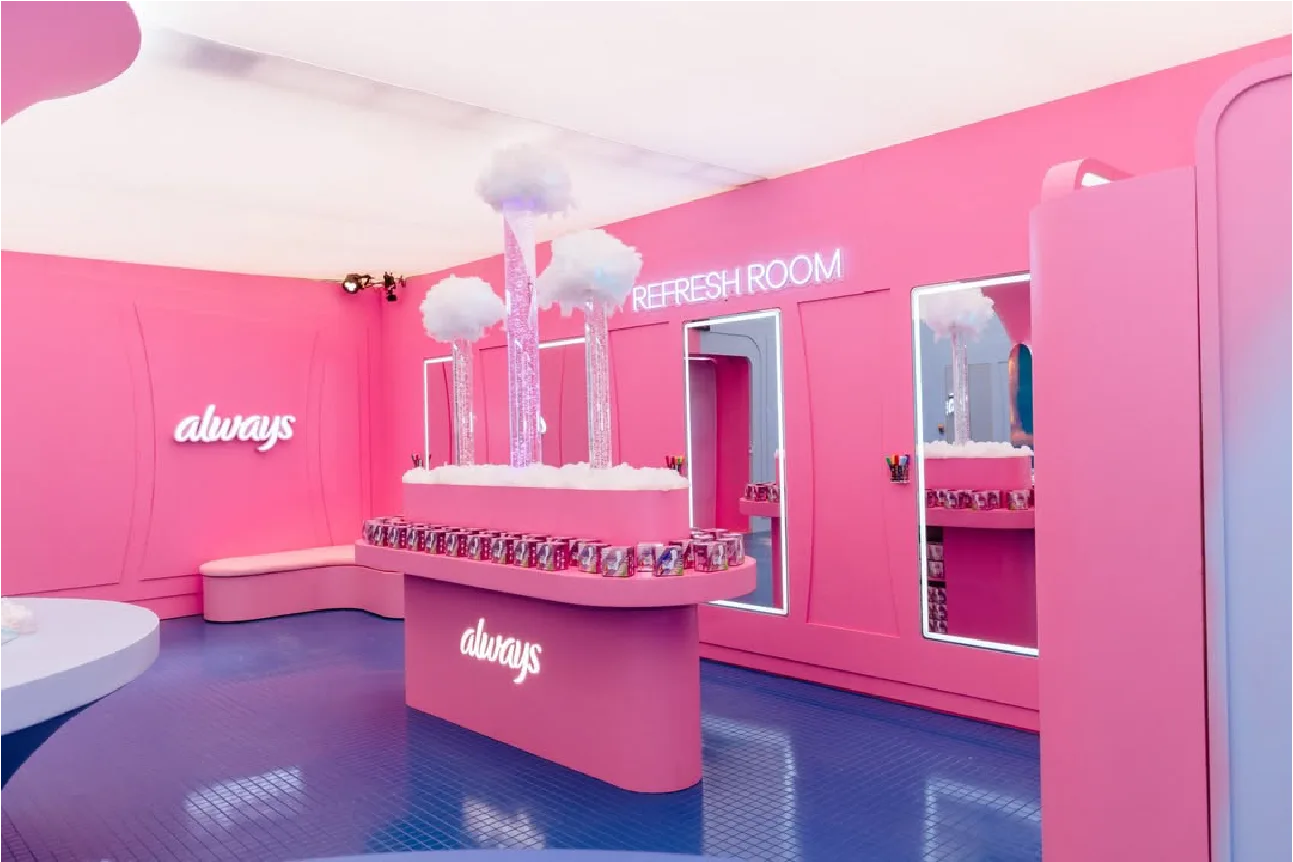 Interior of Always Secret Refresh Room at Coachella