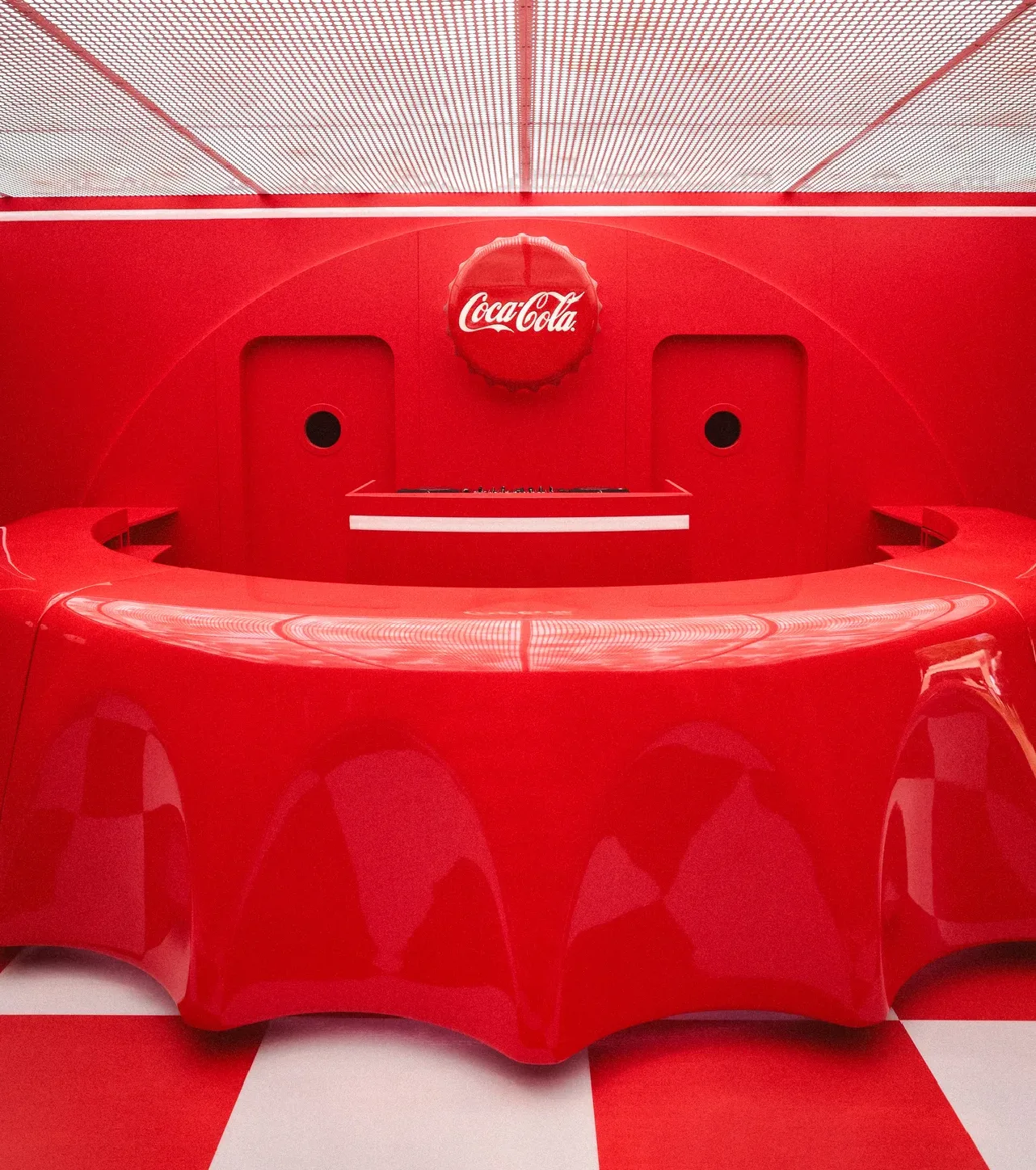 Interior view of the Coca Cola bar at Coachella 2026
