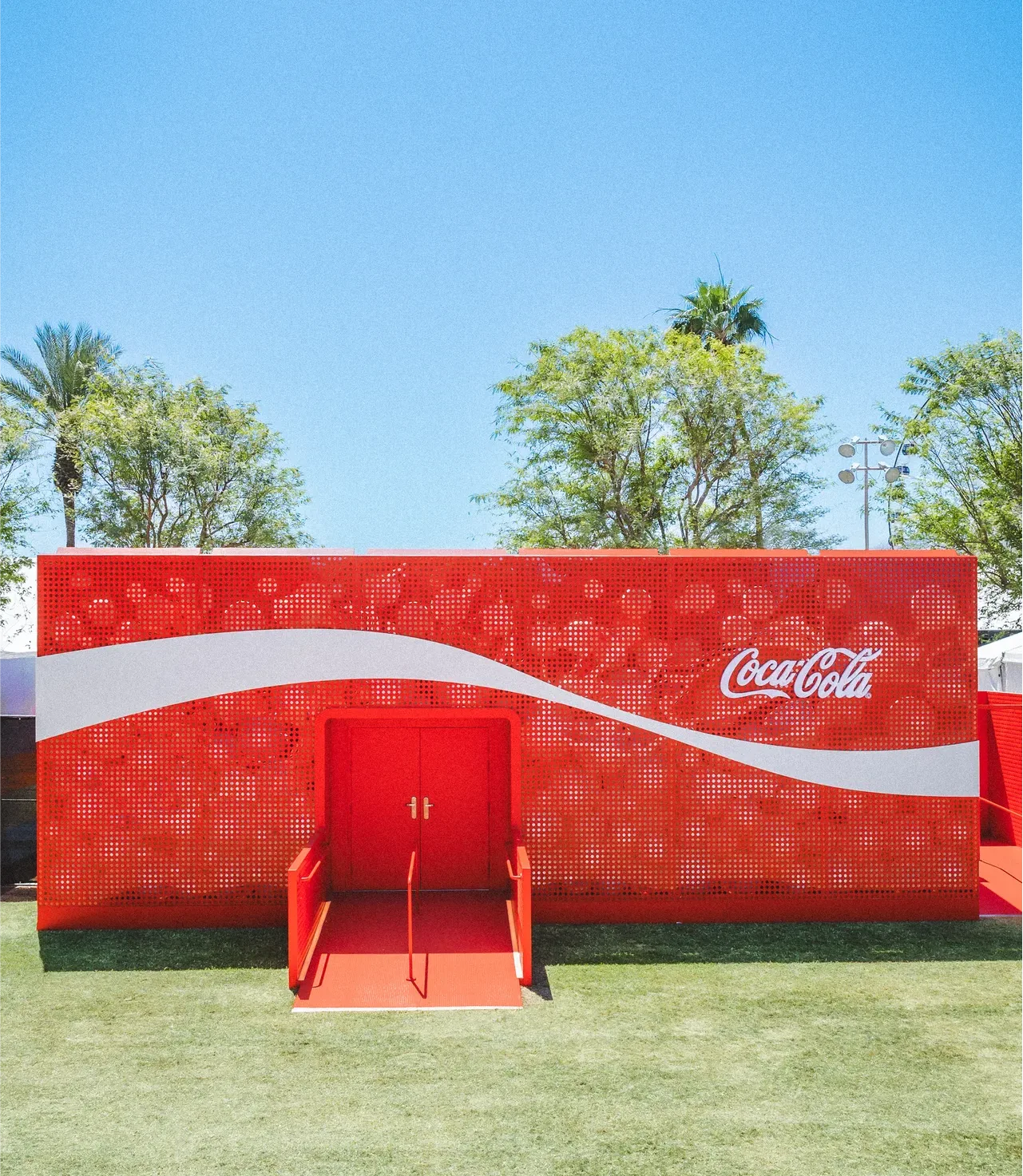 Exterior view of the Barbie activation at Coachella 2026