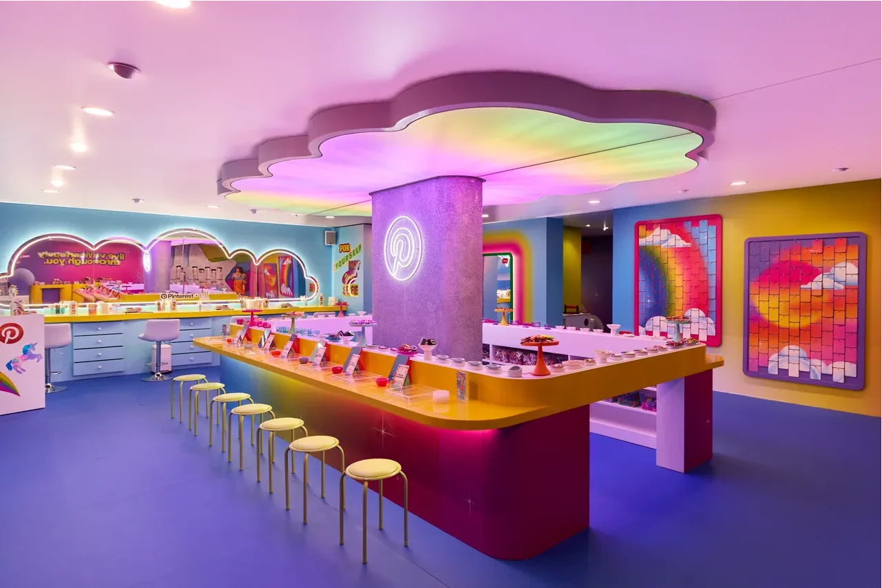 Interior view of the Pinterest activation at Coachella 2026