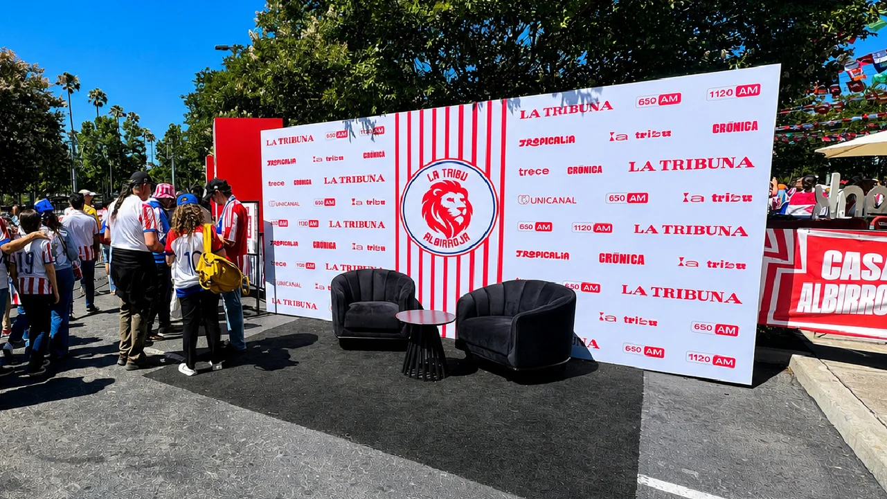 A photo op provided by Fuller Street for the Casa Albirroja Fan Experience in Santa Clara