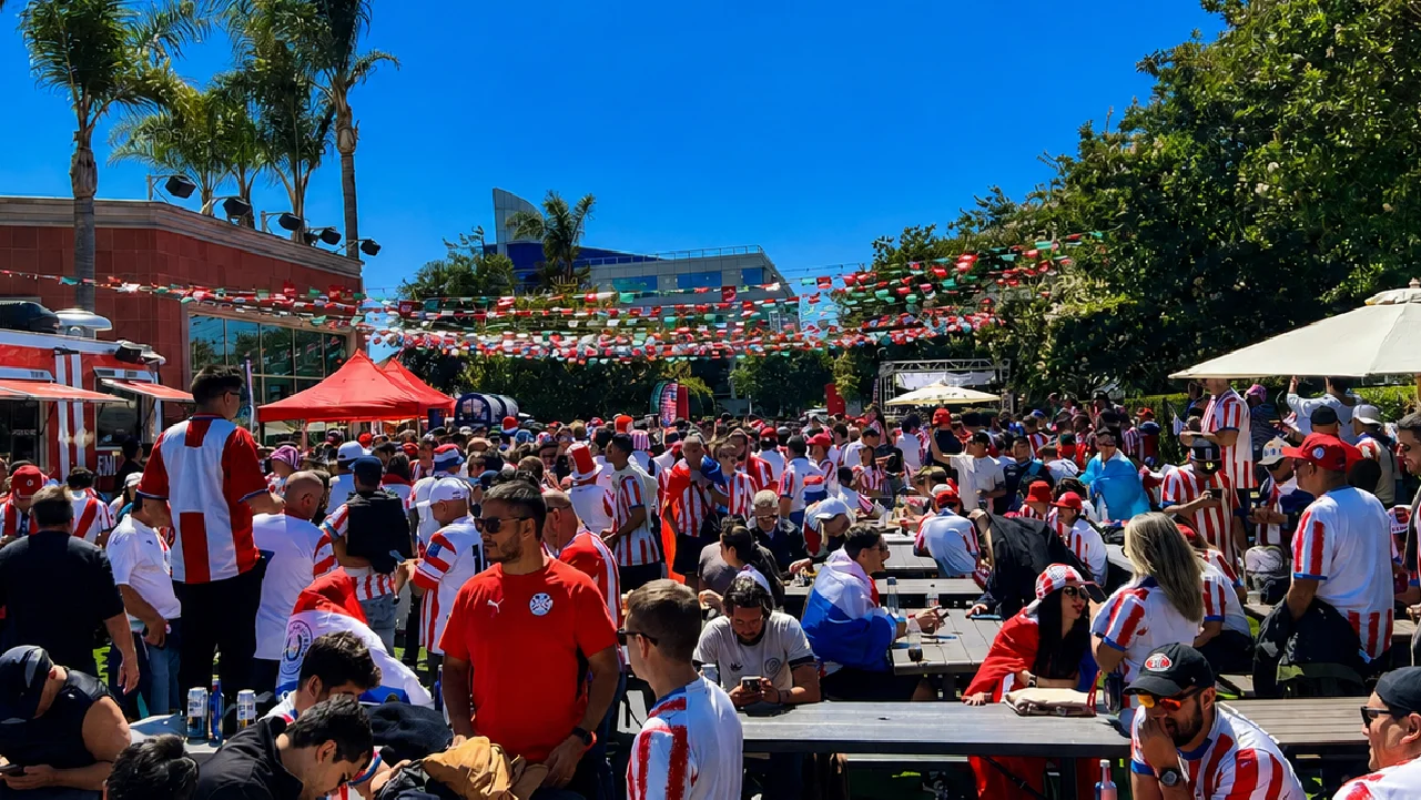 Paraguay World Cup fans gather at the Casa Albirroja Fan Experience in Santa Clara with event management support from Fuller Street