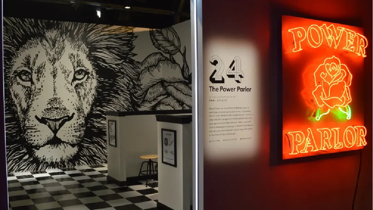 A pop-up tattoo parlor built by Fuller Street and their experiential fabrication team in Los Angeles